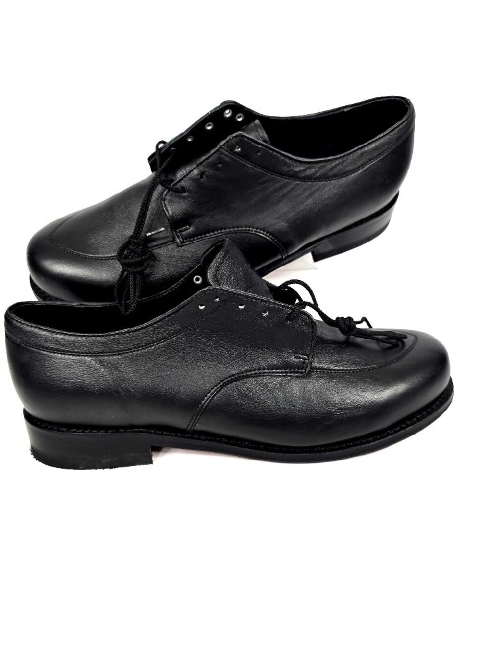 New P.W. Minor Black Leather Made In U.S.A Oxford Style Shoes Men's Size 13